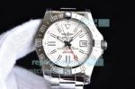 GF Factory Replica Breitling Avenger II GMT Watch Stainless Steel White Dial